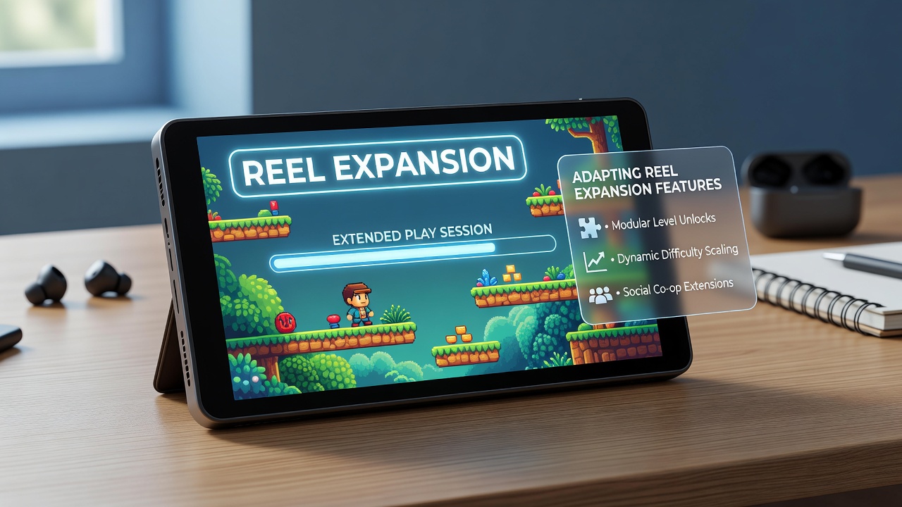 Close-up view of adaptive reel expansion mechanics on a smartphone screen during extended portable play