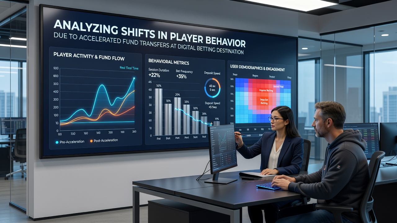 Analytics dashboard displaying player transaction trends and behavioral metrics over time