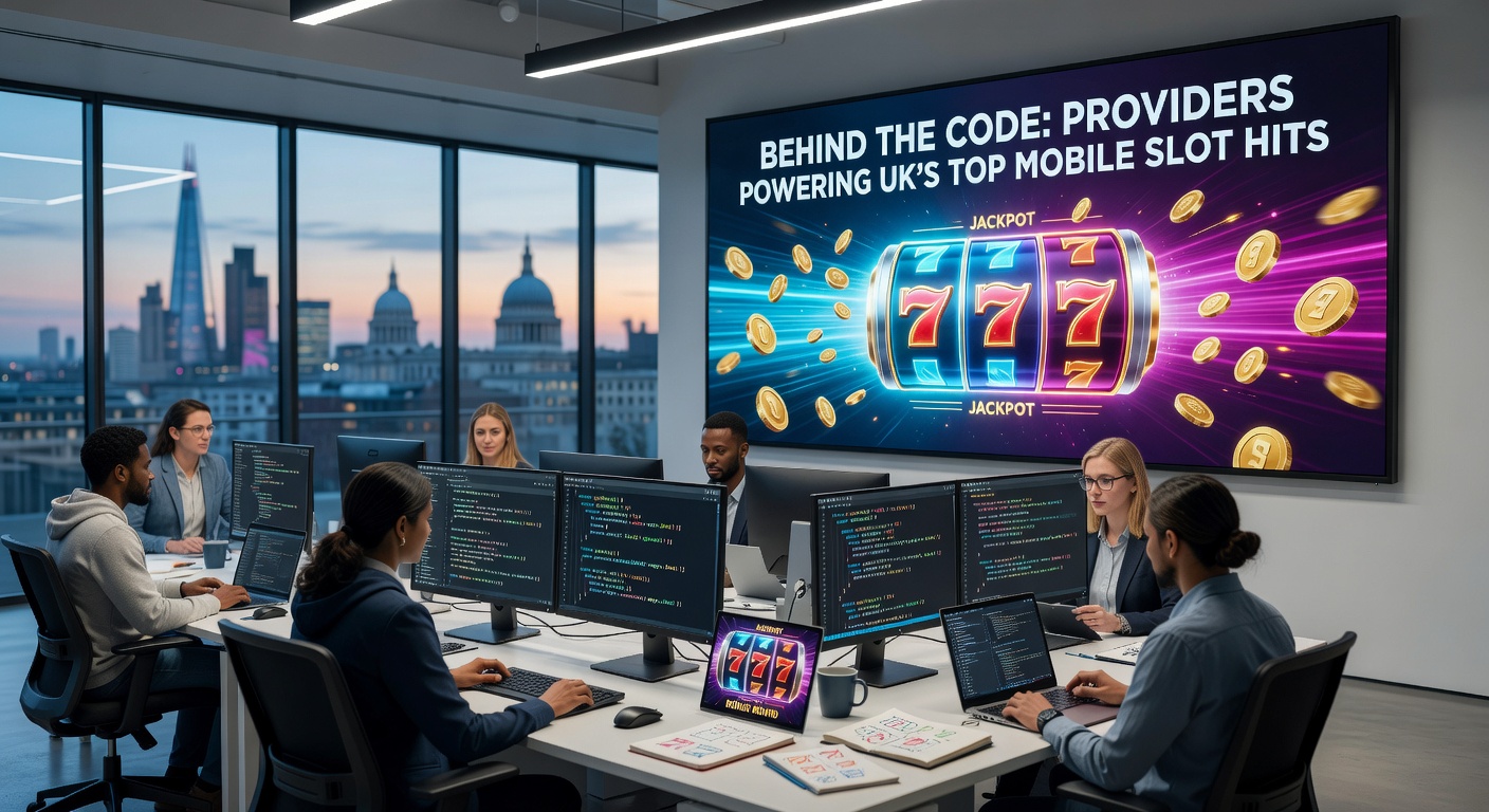 Close-up of code snippets on a developer's screen, displaying HTML5, JavaScript, and slot game algorithms with vibrant demo reels running in the background