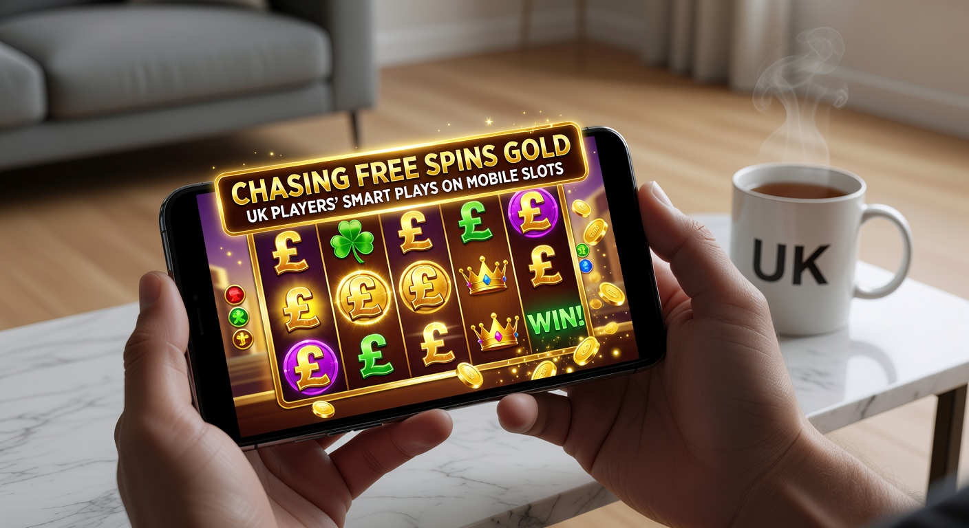 Close-up of a mobile slot screen showing cascading free spins wins with golden coins and multipliers