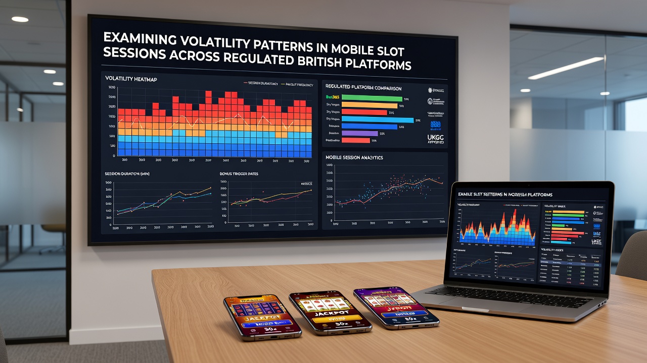 Graph displaying volatility distribution across mobile slot sessions