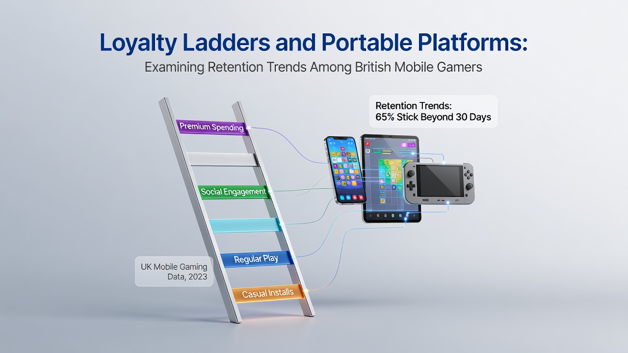 British mobile gamers engaging with tiered loyalty programs on smartphones and tablets in various settings