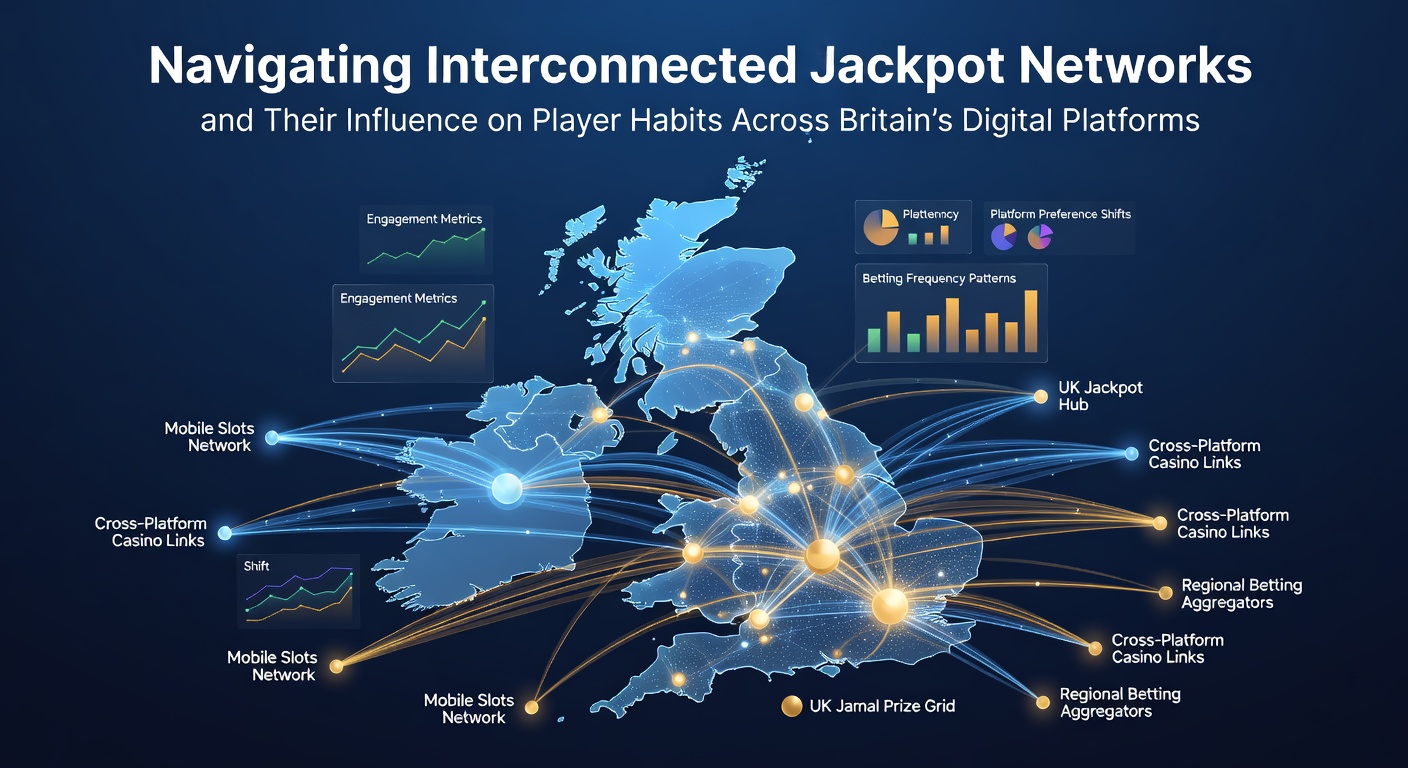 Diagram of interconnected jackpot networks linking multiple digital casino platforms across Britain