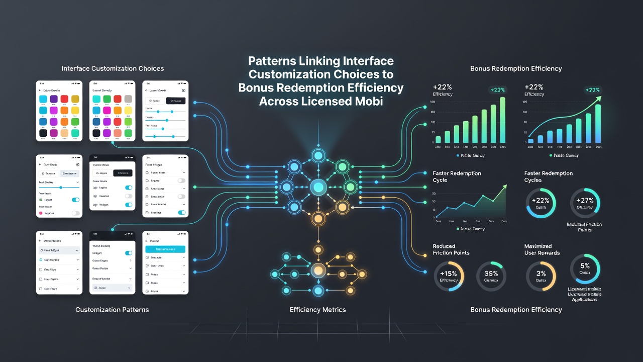 Analytics dashboard displaying redemption time metrics linked to user interface preferences