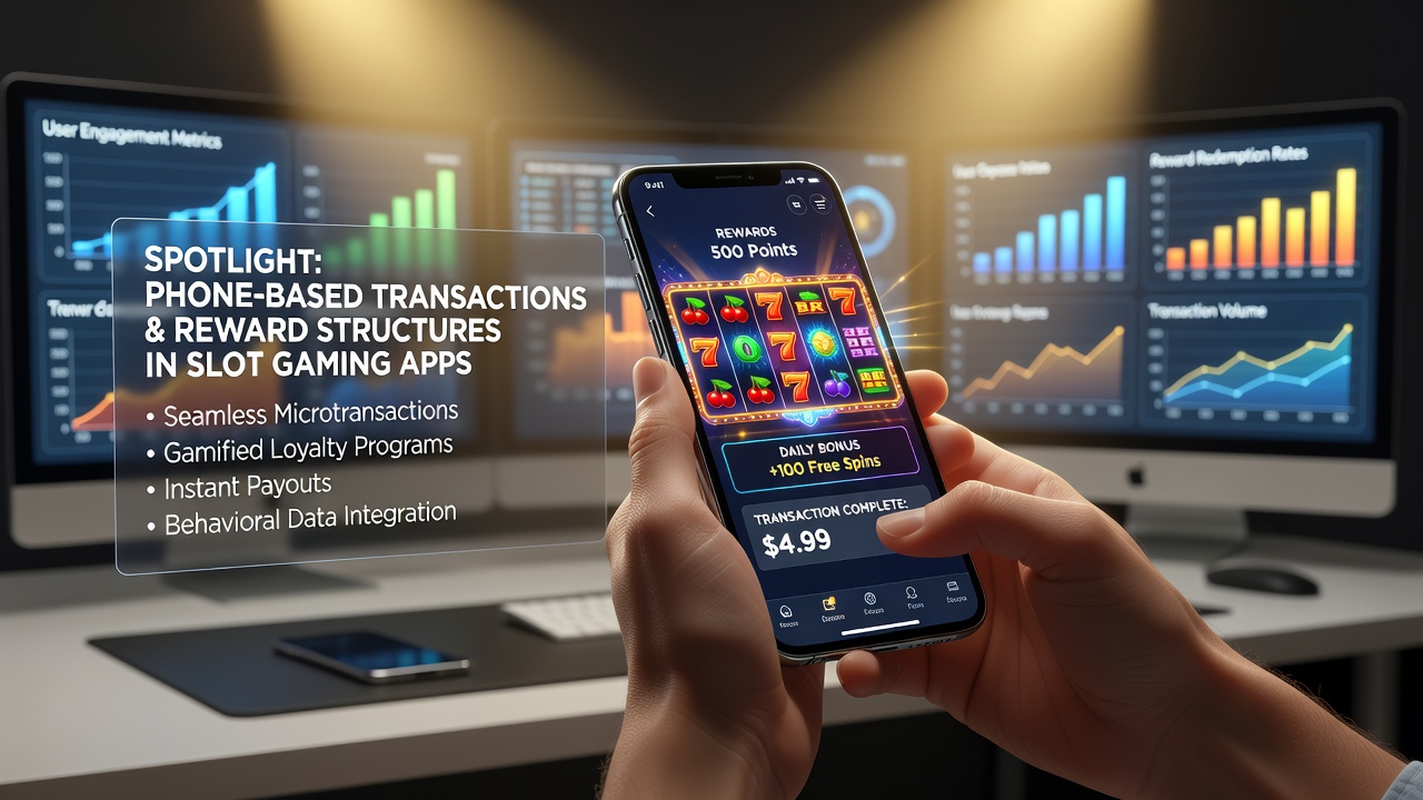Close-up of smartphone screen showing slot game rewards and transaction confirmation