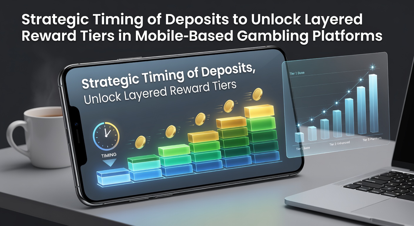 Mobile gambling interface showing deposit options and reward tier progress indicators