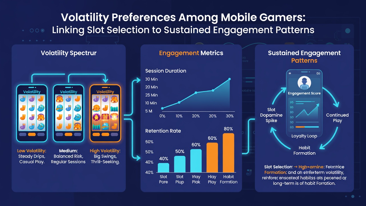 Graph displaying engagement patterns by slot volatility on mobile platforms