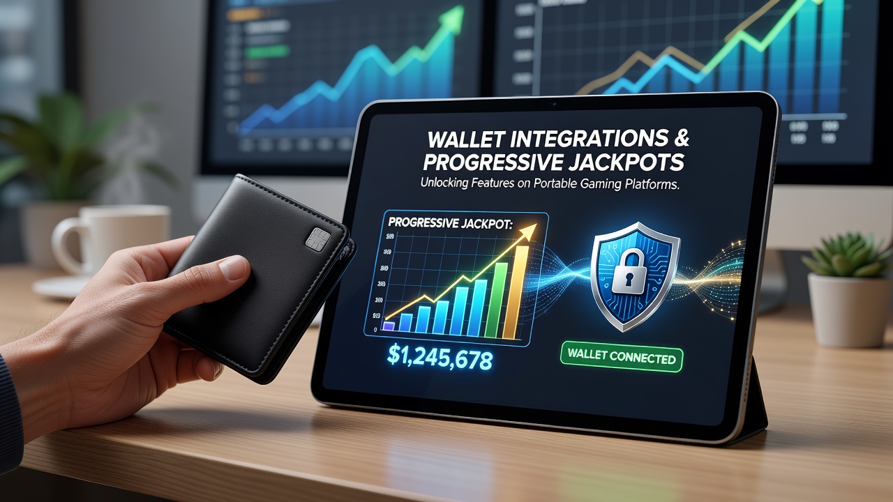 Close-up of smartphone screen showing secure wallet transaction confirming progressive jackpot entry